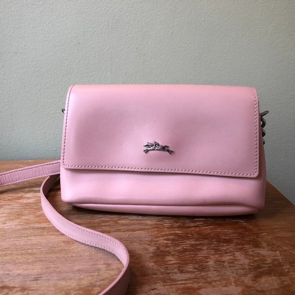 LONGCHAMP Honore 404 Leather Crossbody PINKY - Picture 1 of 6